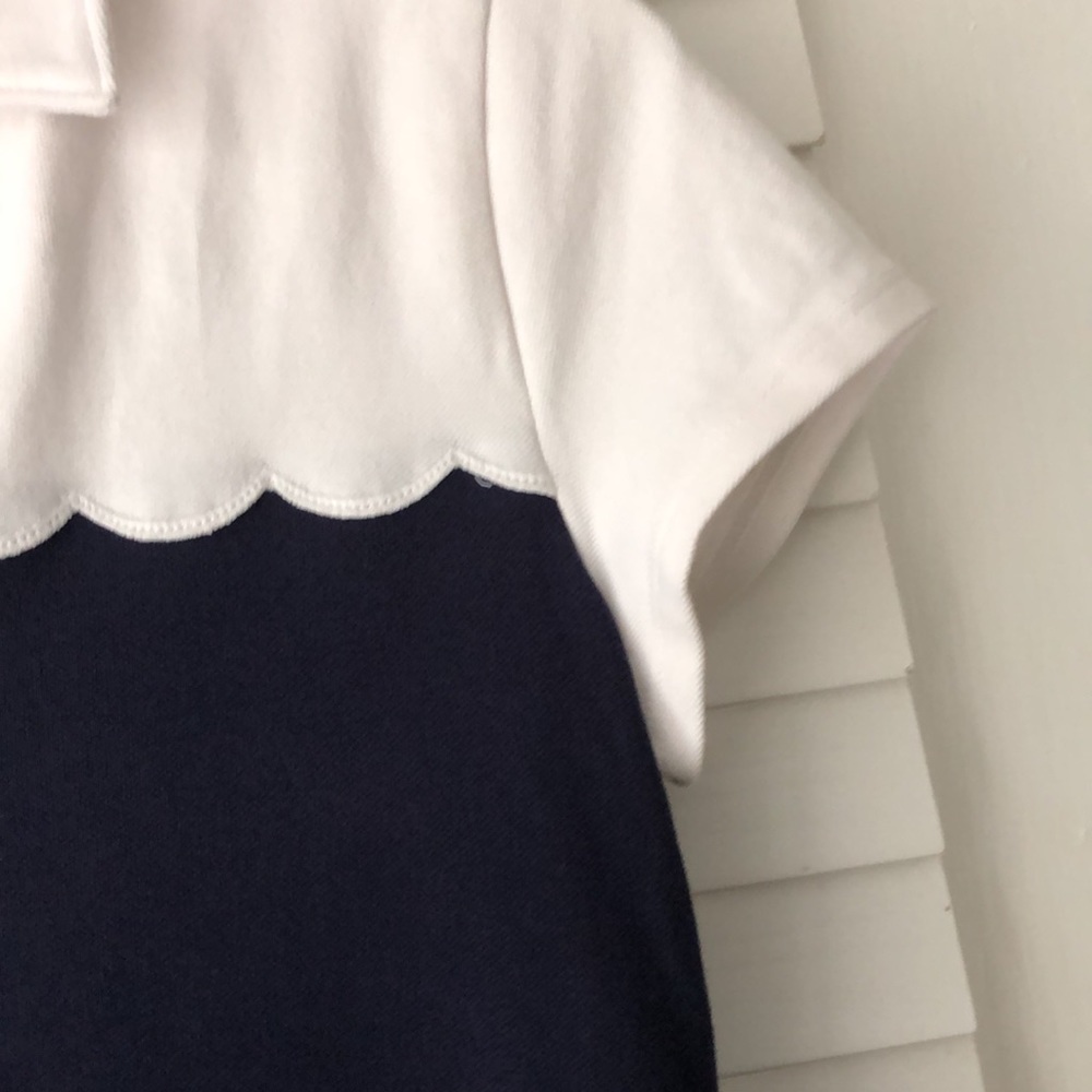 Lilly Pulitzer Dress Tonda Polo Scallop Nautical Blue SZ XS - Picture 3 of 4
